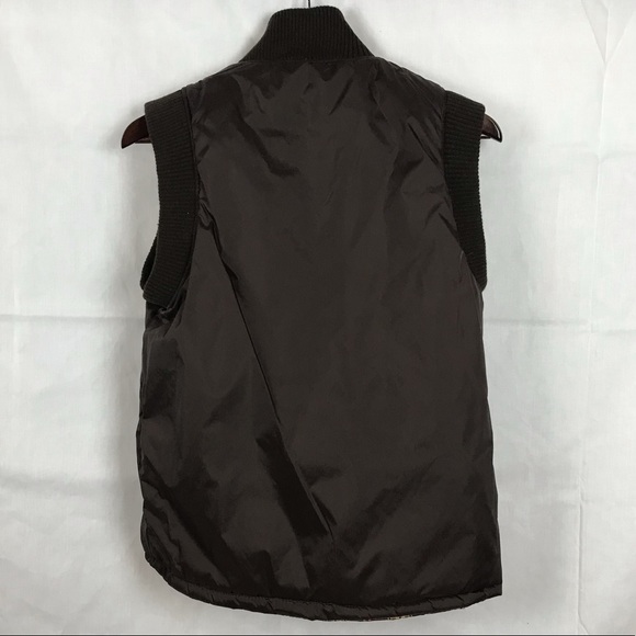 Vintage Red, Size Small, Reversible, Brown or Plaid Winter Vest - Picture 4 of 5